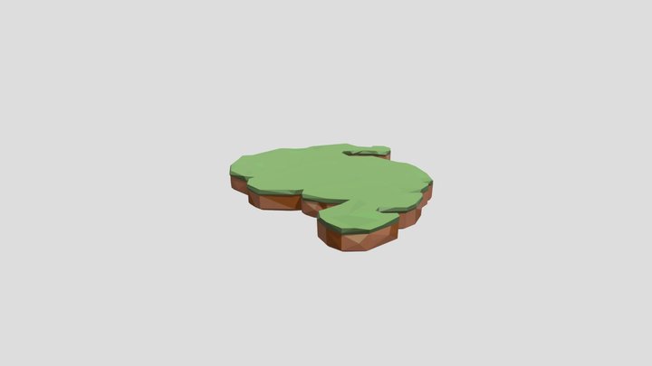 Low poly Island 3D Model