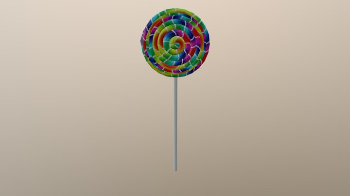 Spiral Lollipop 3D Model
