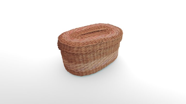Small rattan basket 3D Model