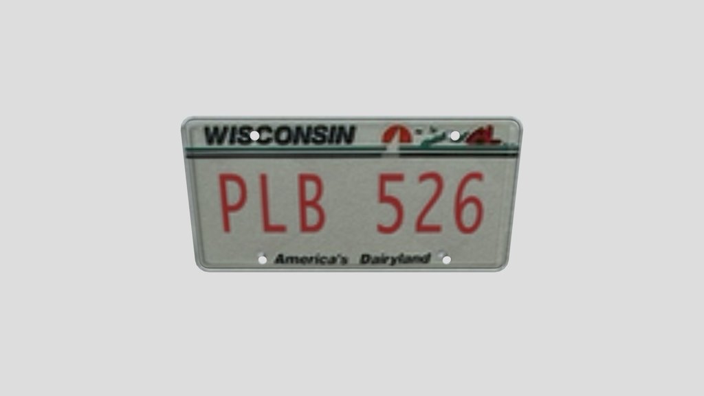 Wisconsin Licence Plate Pl