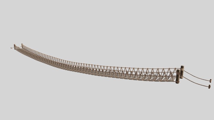 Rope bridge 3D Model