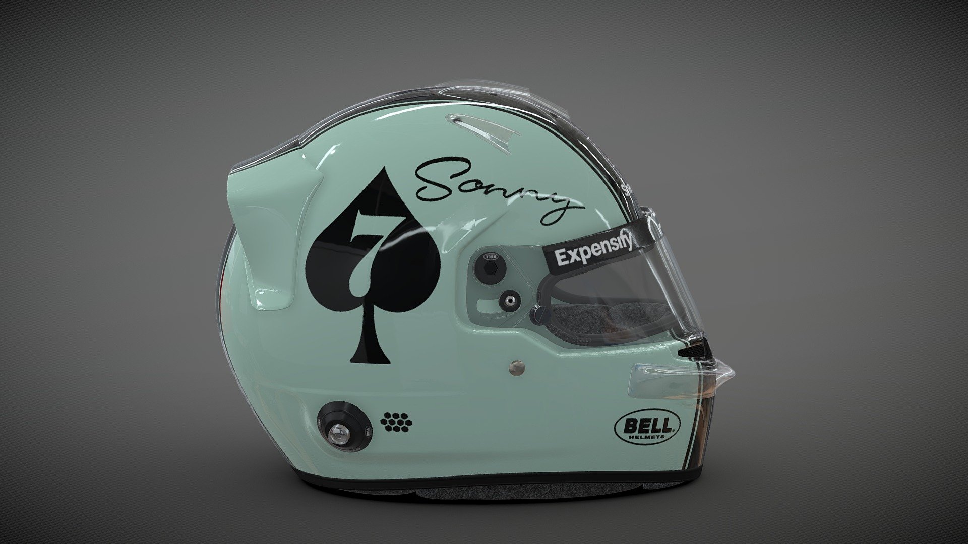 SONNY HAYES HELMET 2025 EXPENSIFY APX GP TEAM - 3D model by bad_bovy