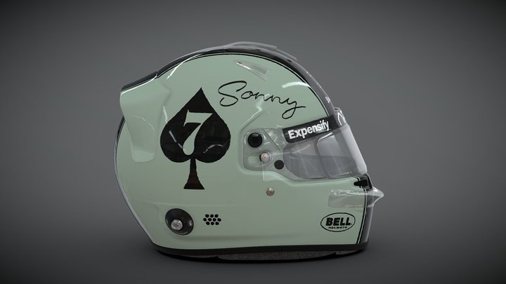 SONNY HAYES HELMET EXPENSIFY APX GP TEAM 3D Model