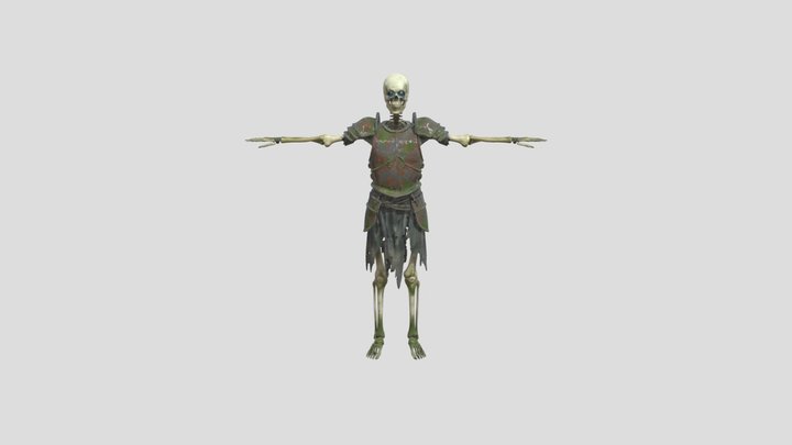 Rusted Skeleton Knight 3D Model