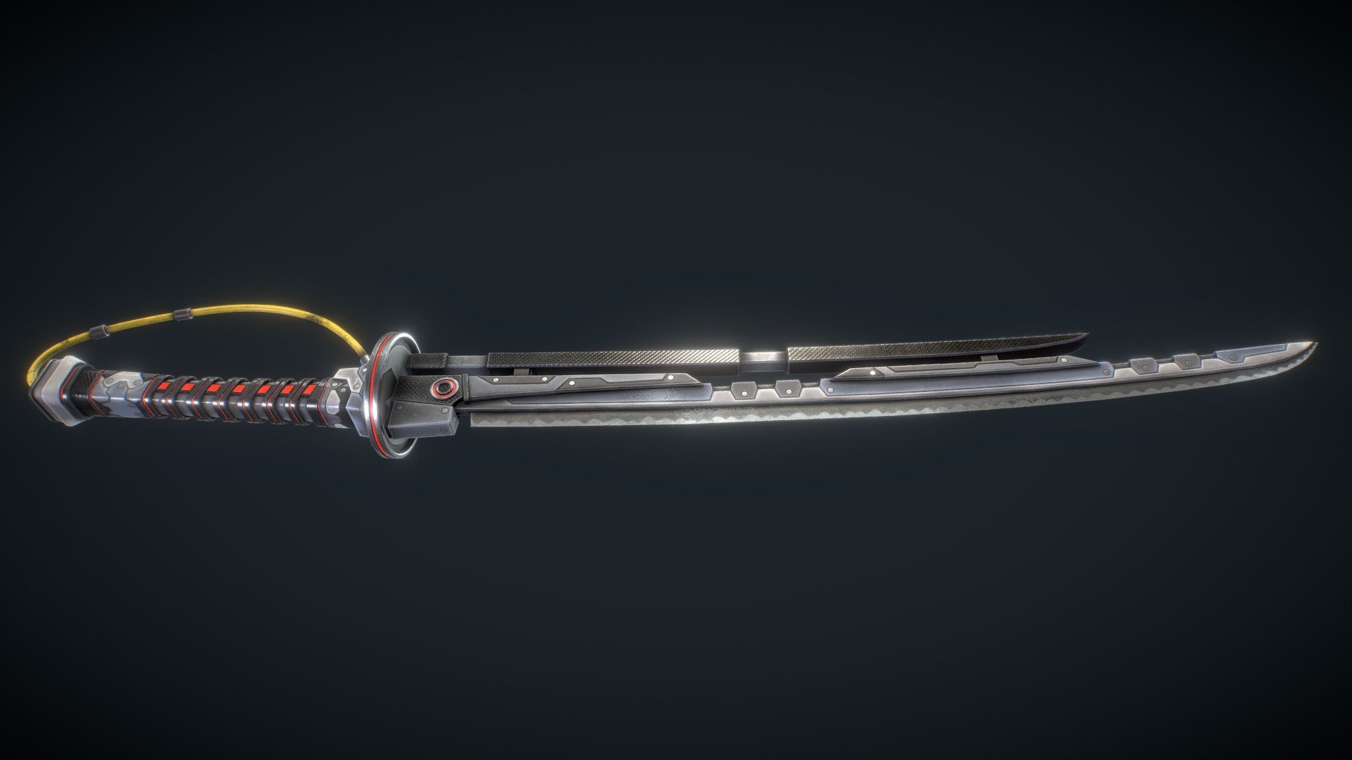 Cyber Katana - Download Free 3D model by a_wilczek [41368f5] - Sketchfab