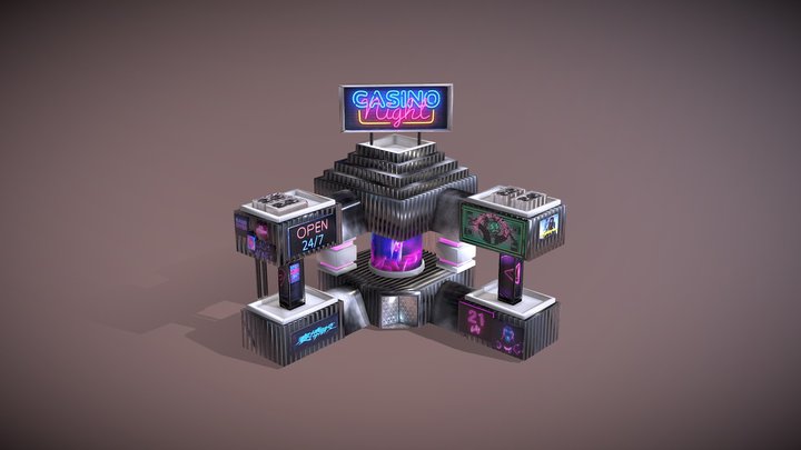 Cyberpunk Casino 3D Model