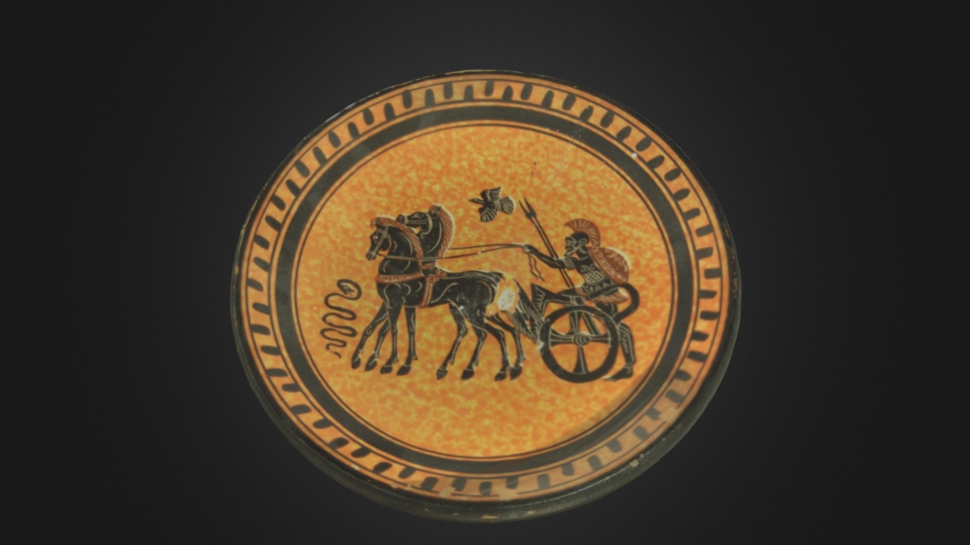 3D model Teller Streitwagen – Quad - This is a 3D model of the Teller Streitwagen - Quad. The 3D model is about a coin with a group of people riding horses.