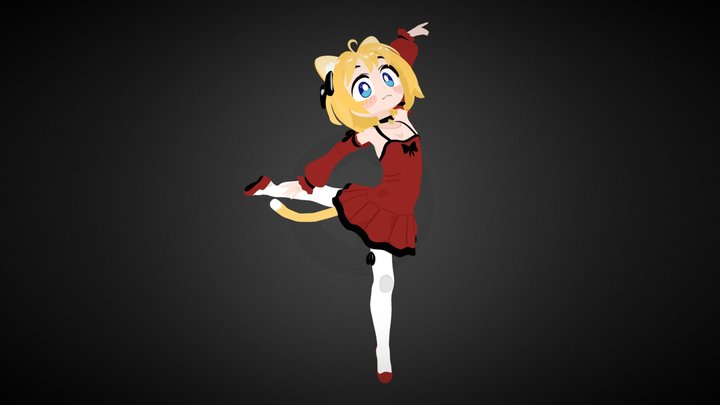 Cat girl - Rigged 3D Model