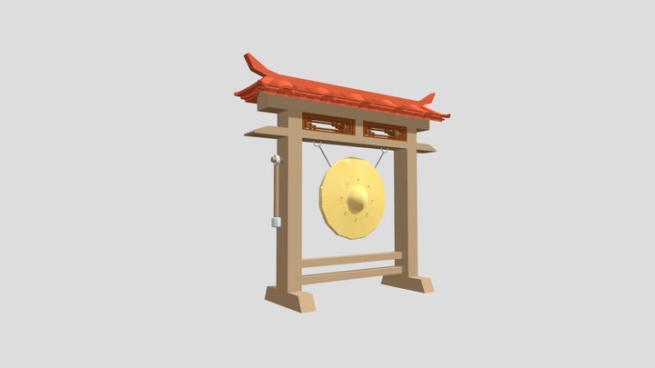 Chinese gong 鑼 3D Model