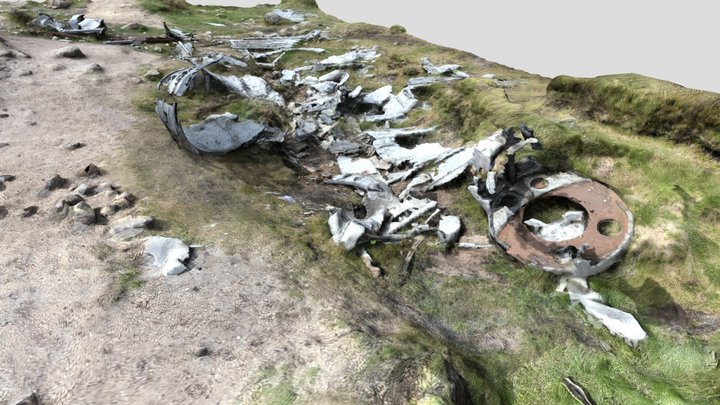 B-29 Over Exposed Fuselage 3D Model