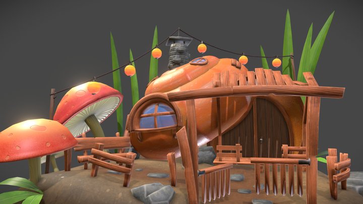 Snail shell house 3D Model