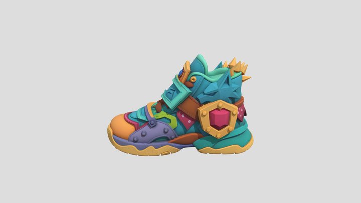 Hand-Painted Armored Shoes