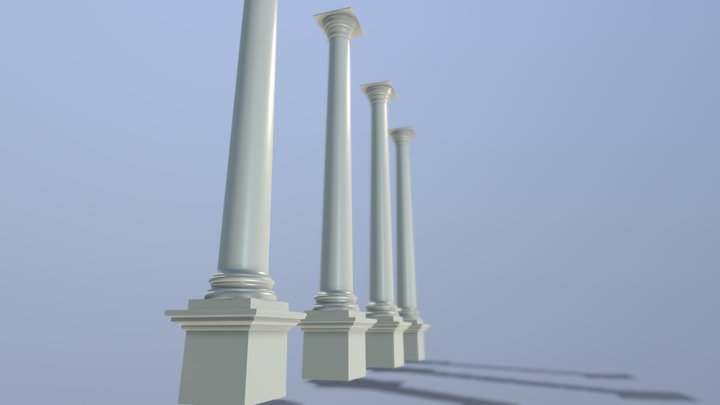 Roman Column's Doric 3D Model