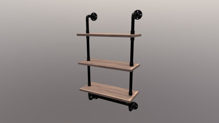 Wall_shelf_black 3D Model