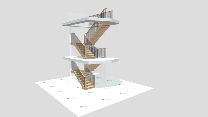 Alpine_Custom_Stairs_1013 3D Model