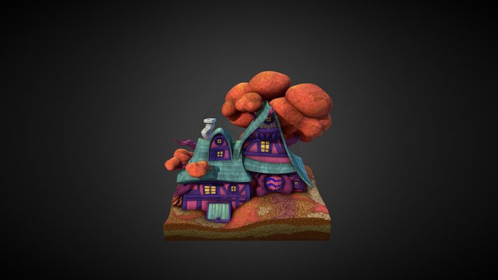 Witch house for animation 3D Model