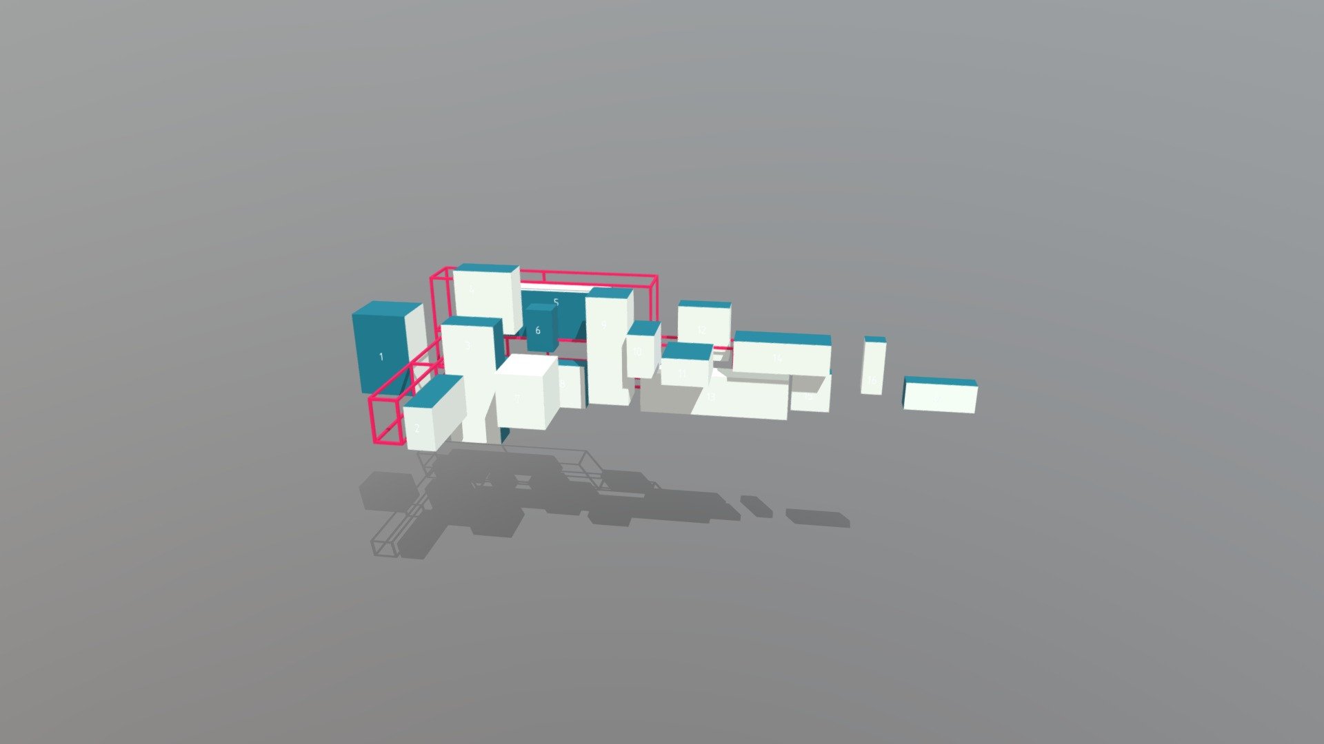 Лайтбоксы свет-тень нумерация — Sketchfab embed 3D viewer