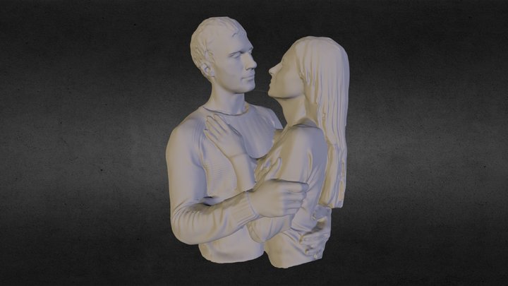 Couple in love. 3D Model