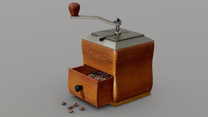 3d model old vintage coffee maker