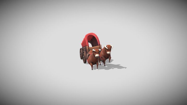 Bull Cart 3D Model