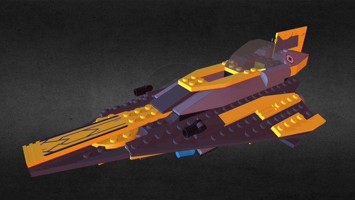 School Project: Lego Anakins Starfighter 3D Model