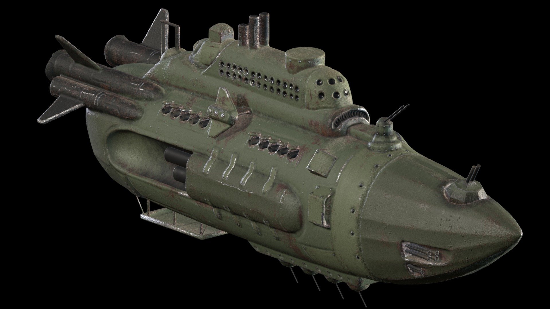 Military Armored Destroyer Airship Free download