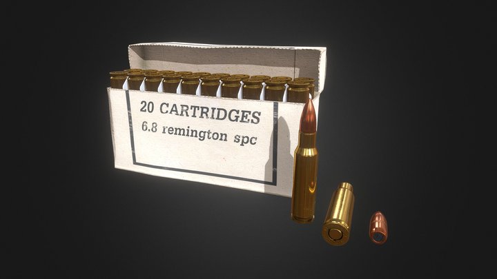 6.8 remington spc 3D Model