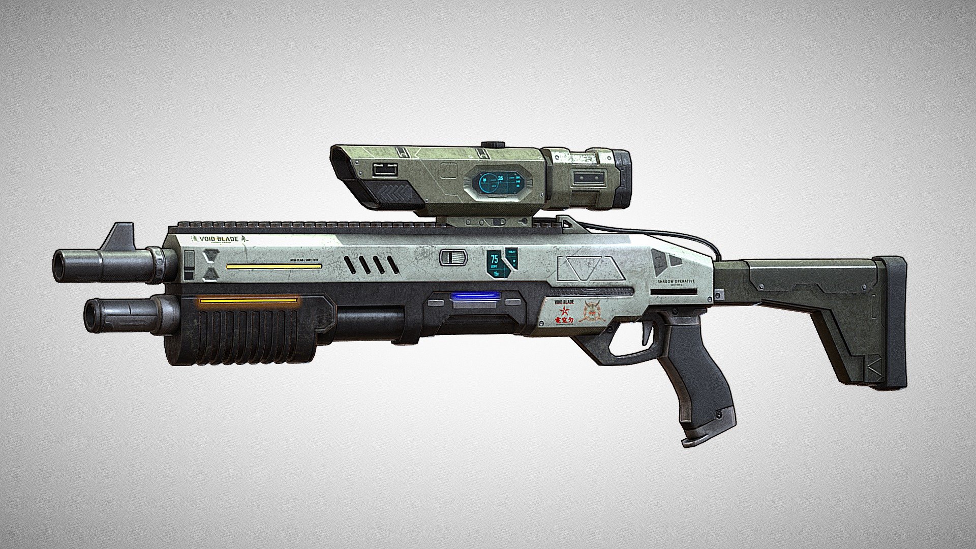 Futuristic Rifle - Download Free 3D model by Andre Lages (@lages.miguel ...