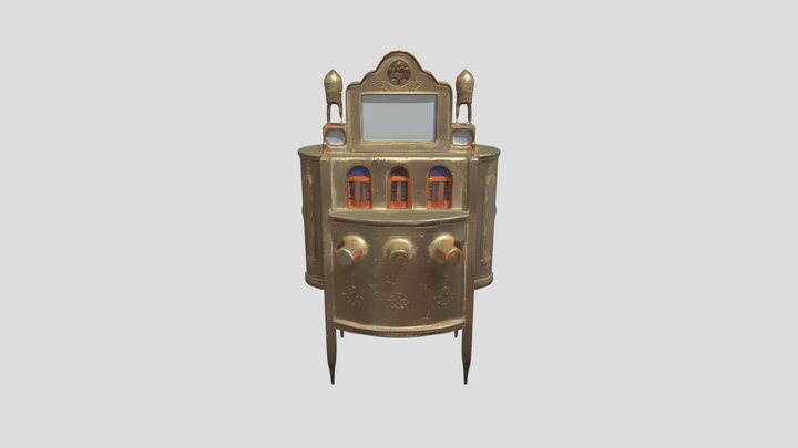 ornate vintage arcade machine 3D Model