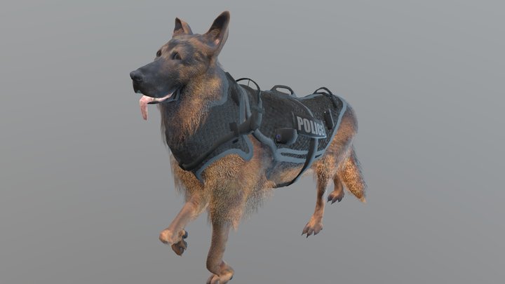 Police Dog – Free 3D Model STL