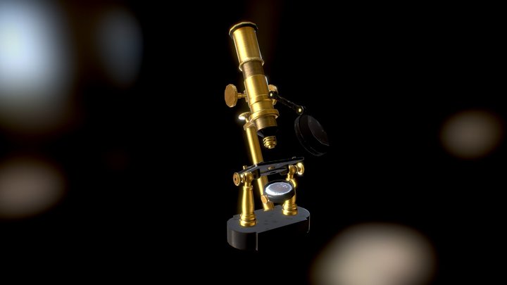 Antique Microscope (PBR) 3D Model
