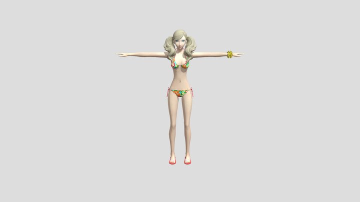 Persona 5 - Ann Takamaki Swimsuit 3D Model