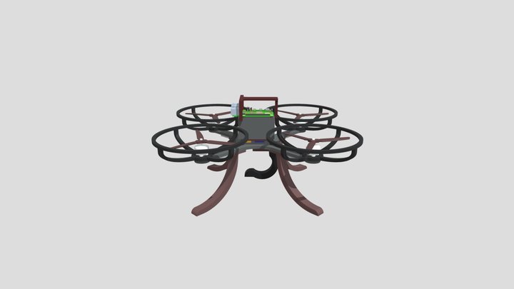 Heavy-Lift Quadcopter Assembly 3D Model