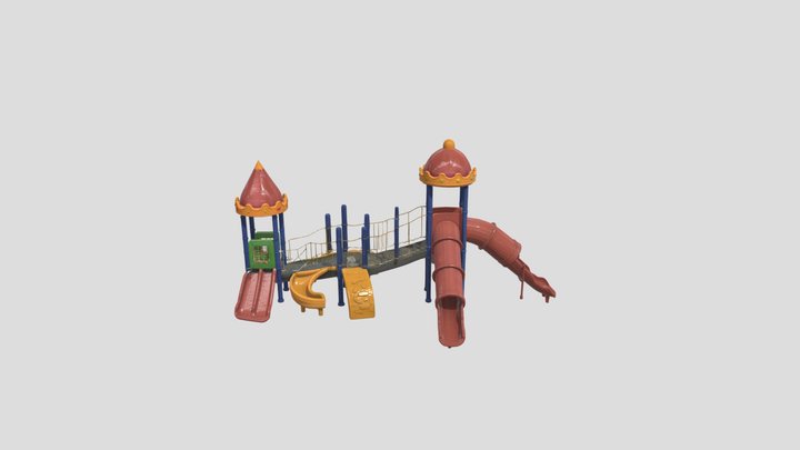 Stylized-castle-themed-playground-3d-model