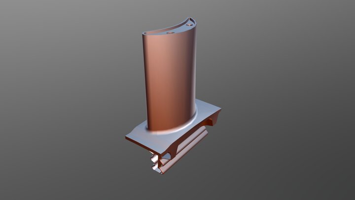 22 Turbine Blade 3D Model