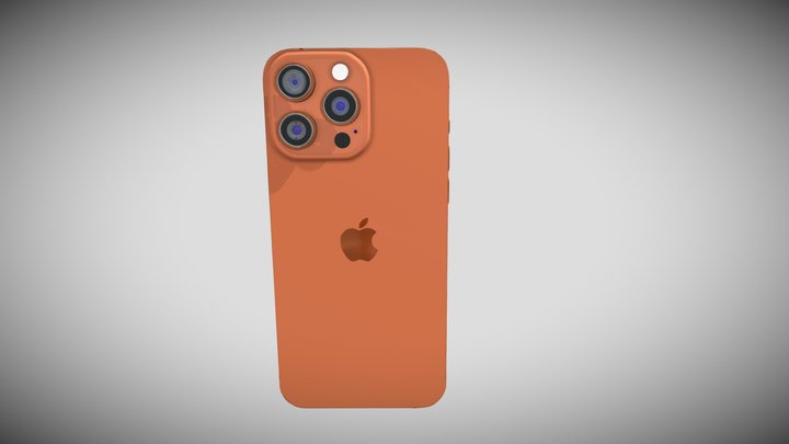 Iphone 15 Pro Max red color 3D Model