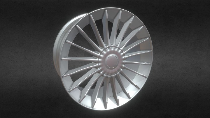 Alpina Rim 10x21'' for BMW 7 Series F01/F02 3D Model