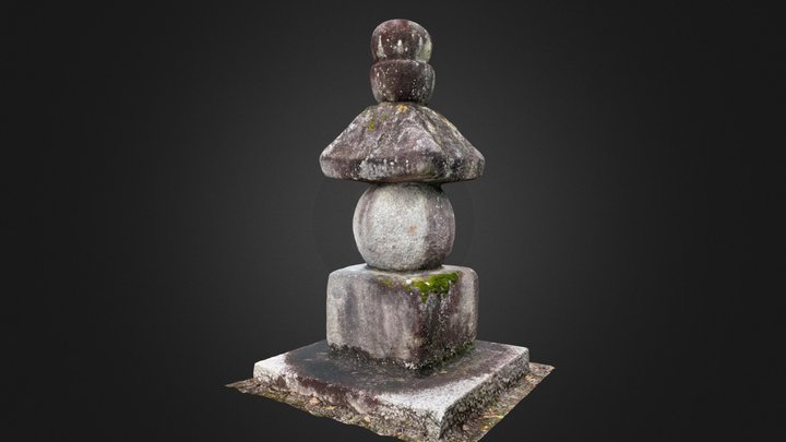 筑西市泉　等覚院跡五輪塔 3D Model