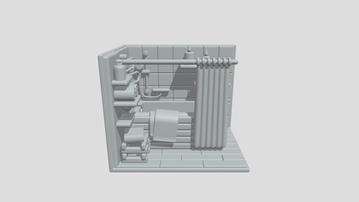 isometric bathroom 3D Model