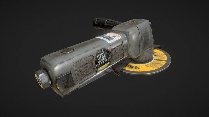 Air Angle Grinder 3D Model