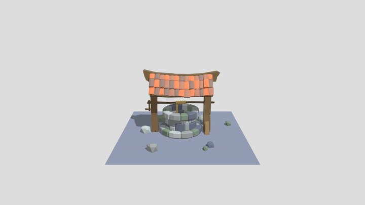 Low Poly Well 3D Model