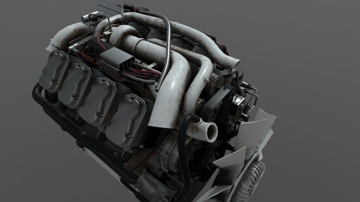 EngineV8 3D Model