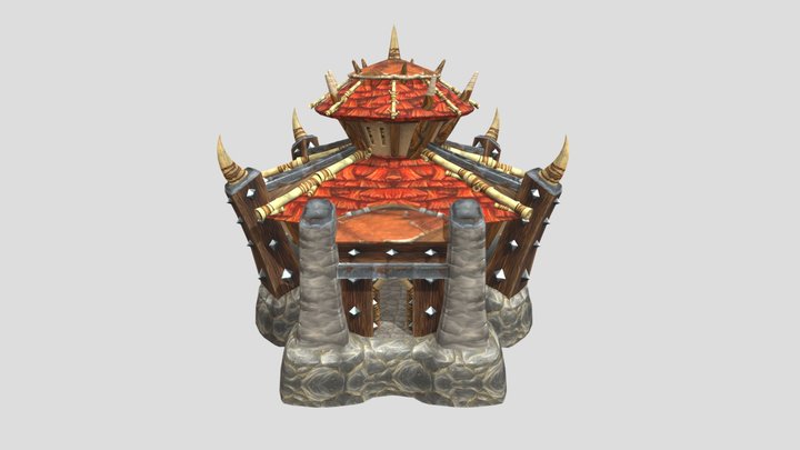 World of Warcraft-Orc Barracks 3D Model