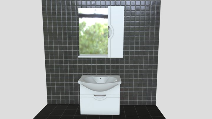 sink and toilet cabinet 3D Model