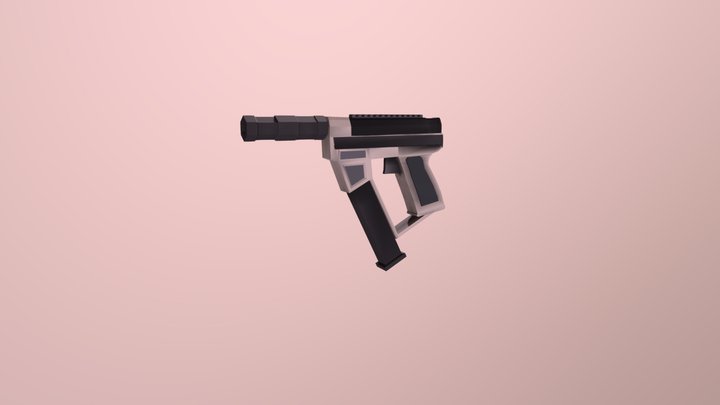 Sci-fi Foldable SMG 3D Model