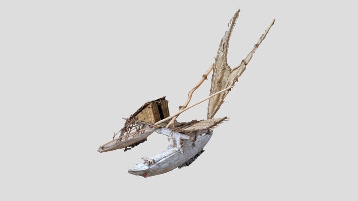 Model TePuke sailing canoe from Taumako 3D Model