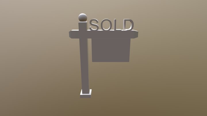 Sold Sign 3D Model