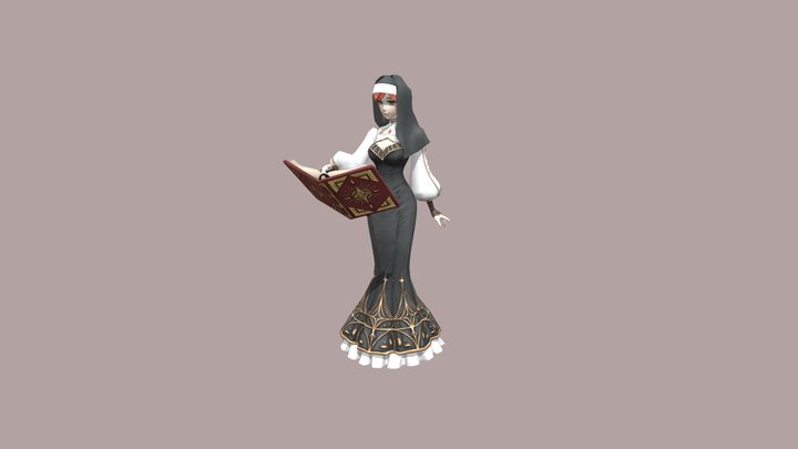 Nun_Flip book 3D Model