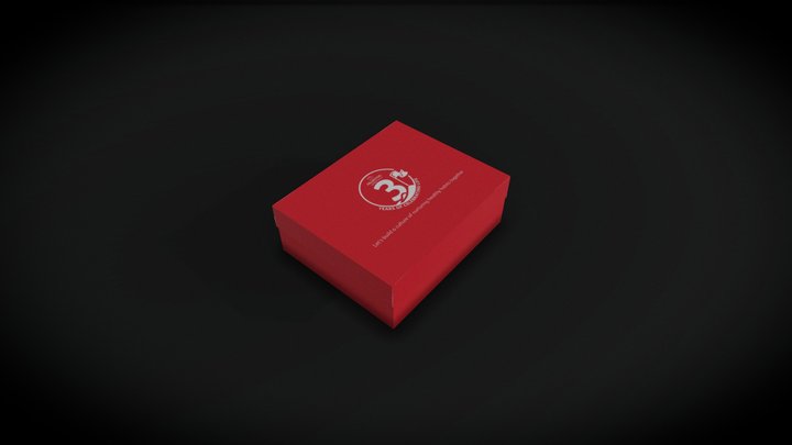 Red Pru Box Whtie 3D Model