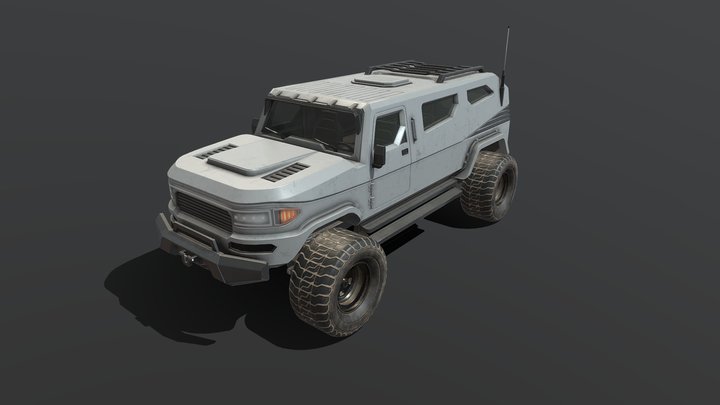 Recon APC 4x4 Sci-fi Armor Military Vehicle 3D Model